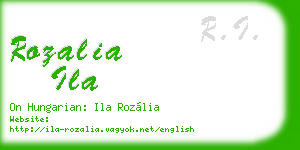 rozalia ila business card